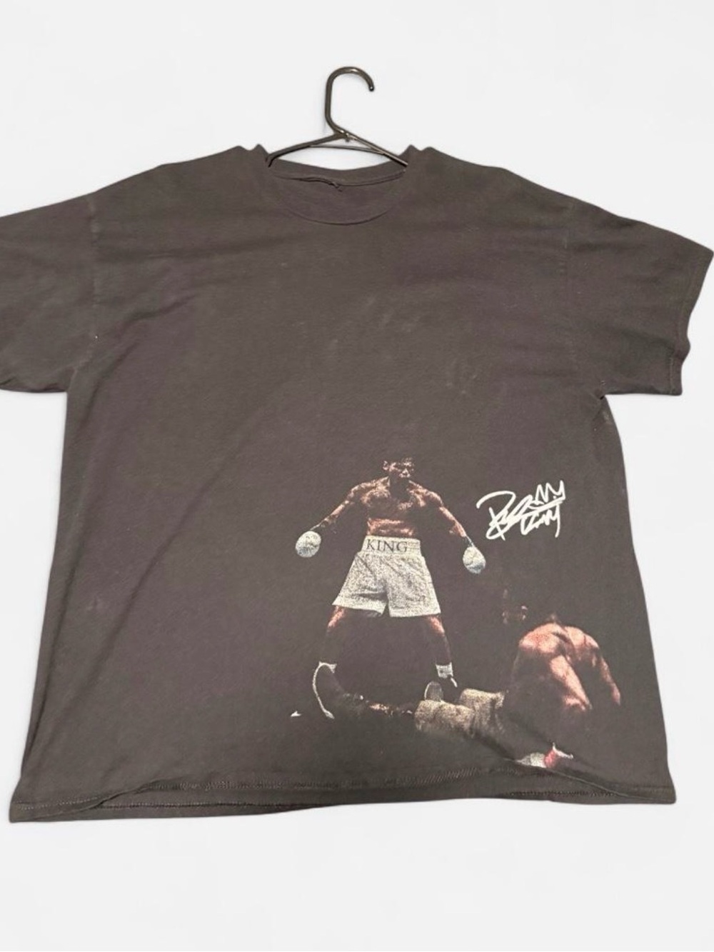 Black Boxing Graphic Crewneck T-Shirt - Classic Sport Style
